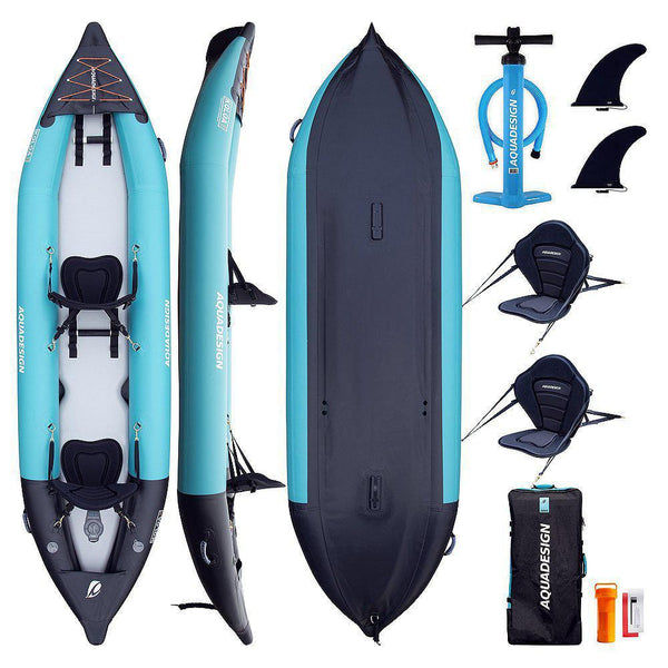 Canoë-Kayak Gonflable Aquadesign Koloa 360 2 Places +Sièges Kayak Classe Rivière I à III