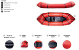 Packraft Aquadesign Yupik PVC Rouge Gonflable 1 Place Rivières Classes I II III