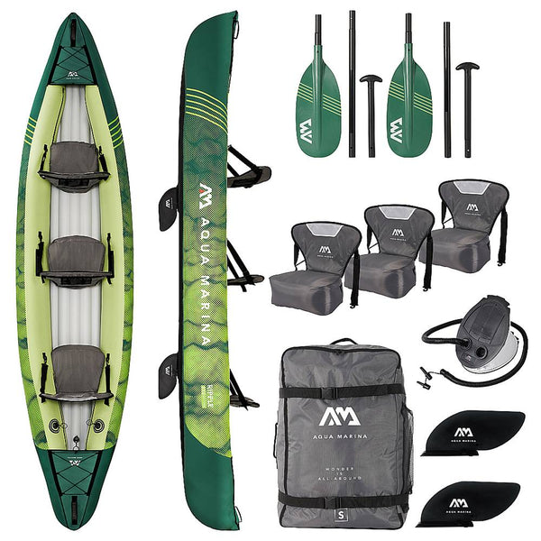 Canoë Gonflable 3 Places Aquamarina Ripple 370 2-3 Personnes Kayak 12.2