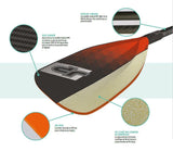 Pagaie JP SUP GLASS PE 3 Parties Ajustable - 2019