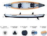 Kayak Aquadesign Sedna 415 Gonflable 2 Places Drop Stitch Rivières Classe I - II