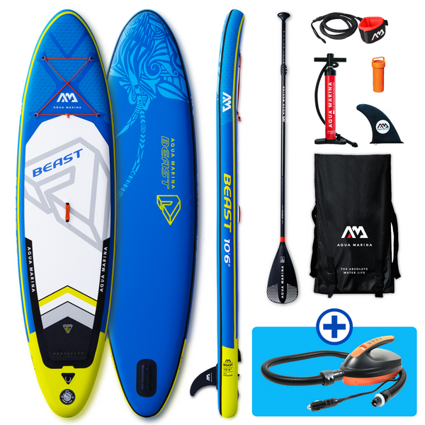 Paddle Aqua Marina Beast 10.6 + Pompe Electrique Sup Gonflable